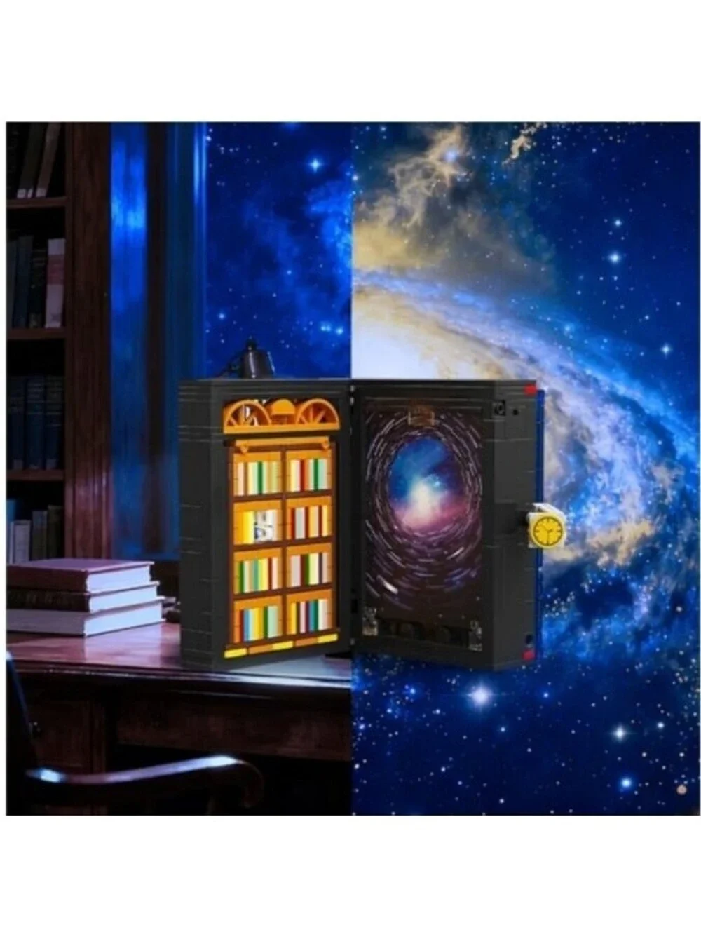 Magic Space Book Nook Building Blocks Set With LED Light 945 Pcs NEW